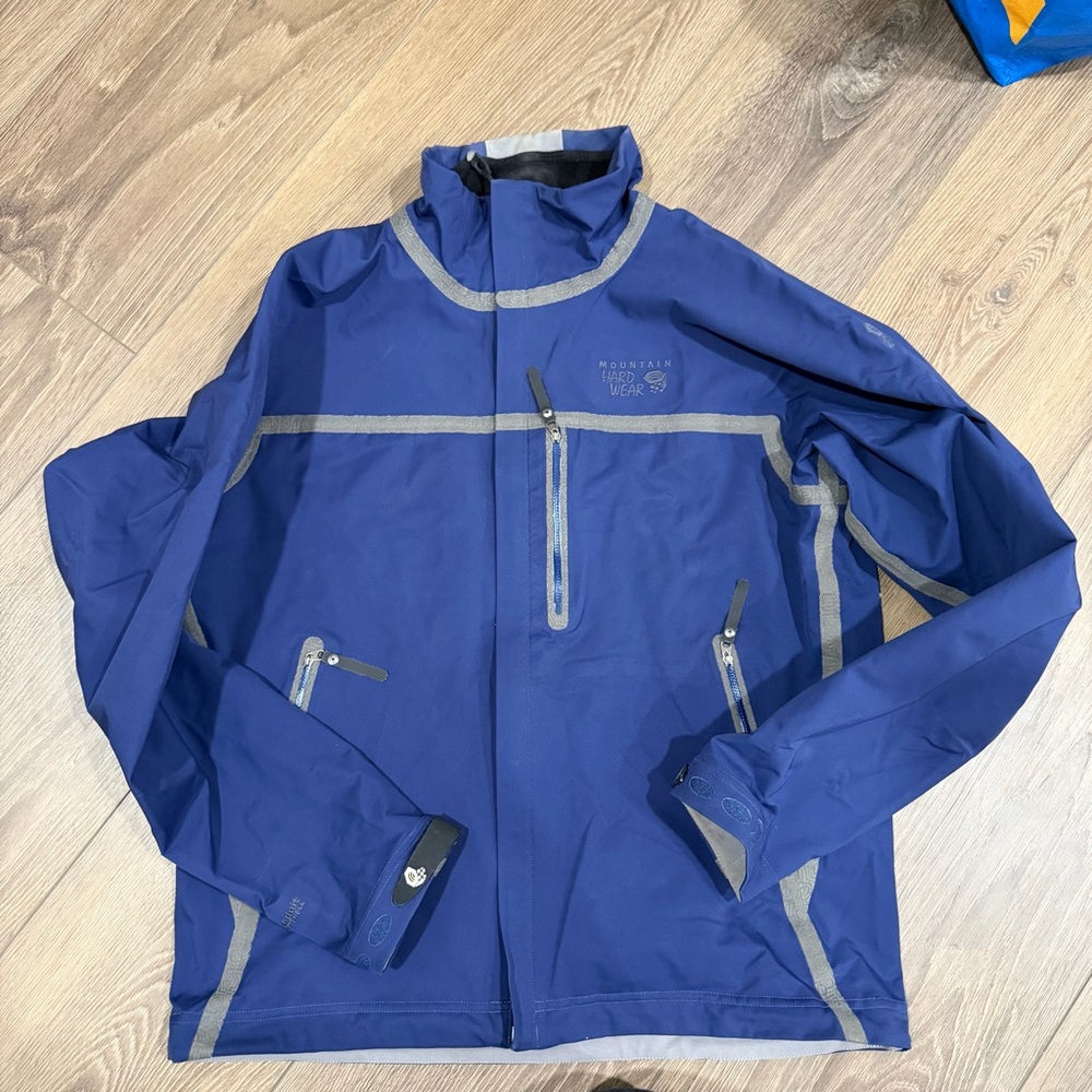 Mountain Hardwear Men's Blue Soft Shell Jacket L
